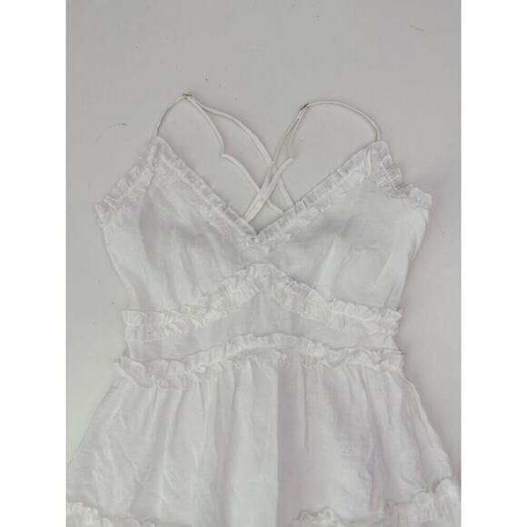 Mi Ami white ruffle mini dress - size xsmall - Picture 7 of 7